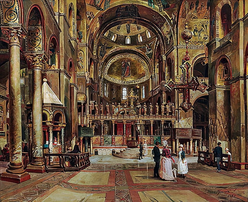 Interno della Basilica di San Marco a Venezia, 1886